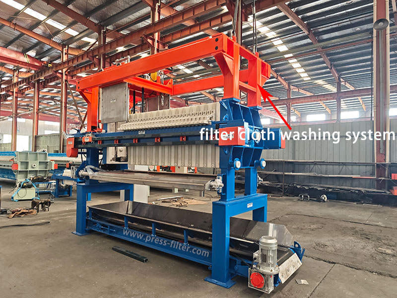 filter cloth washing system