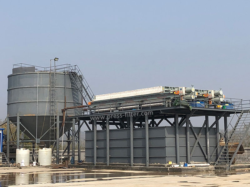 Filter press application in mining sites